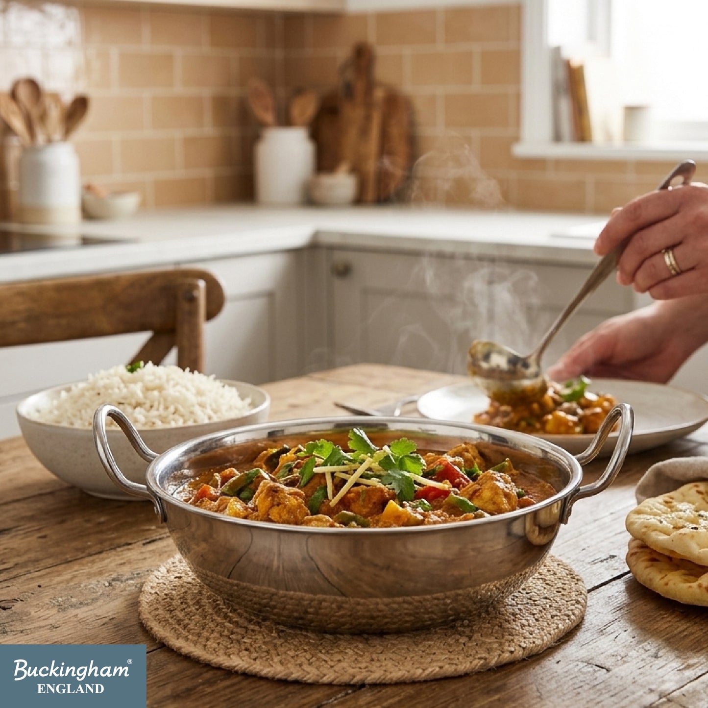 Buckingham Premium Stainless Steel Balti Dish Indian Curry