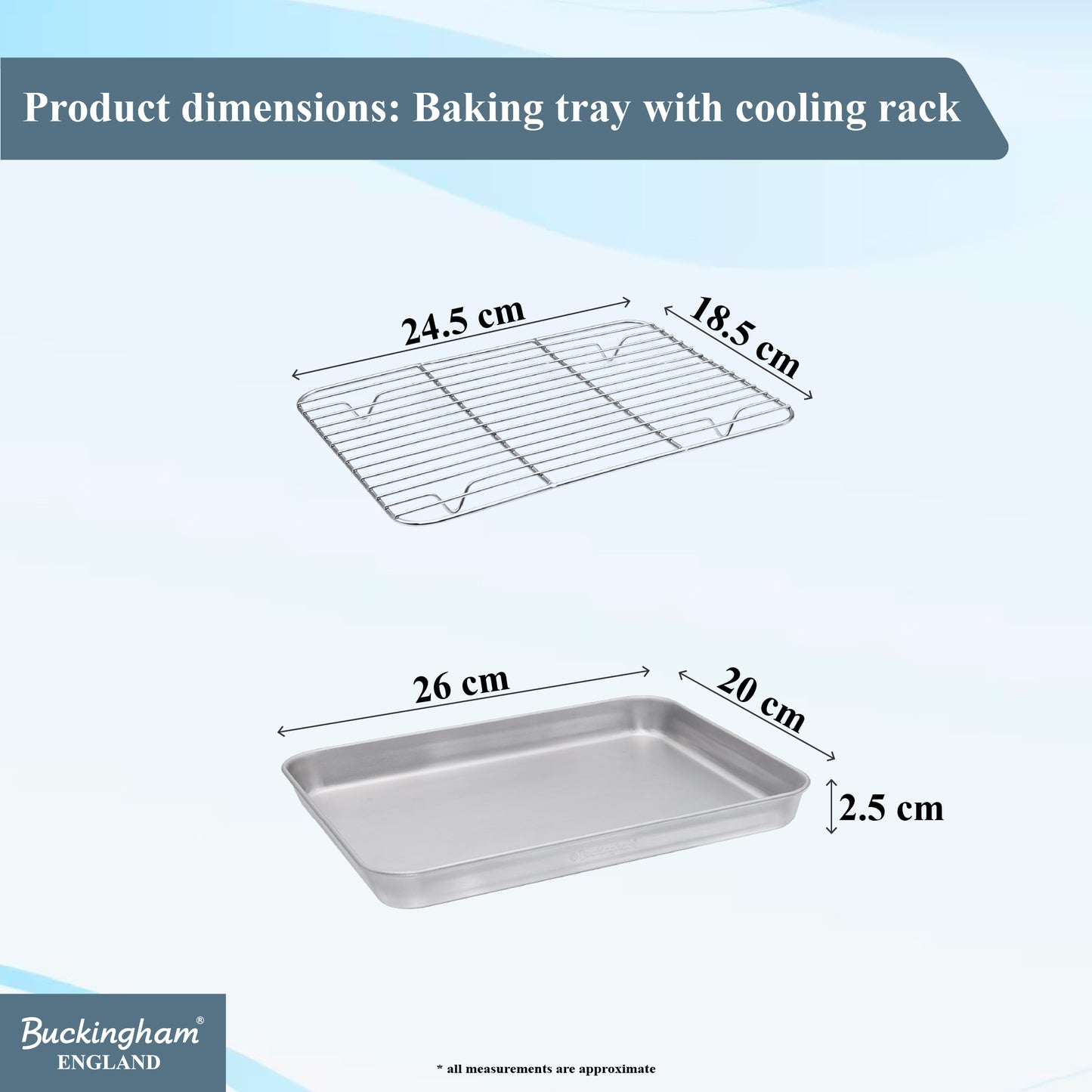 Buckingham Stainless Steel Baking Tray with Cooling Rack
