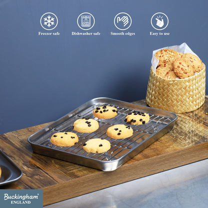 Buckingham Stainless Steel Baking Tray with Cooling Rack