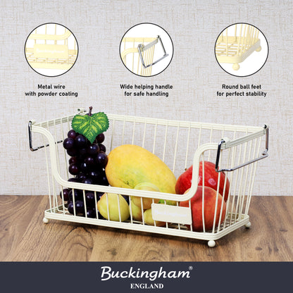 Buckingham Multi-Purpose Stackable Storage Organizing Basket Small