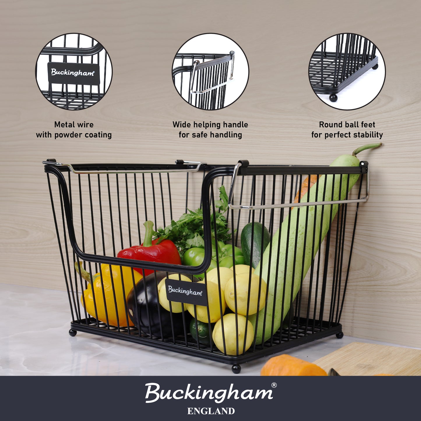 Buckingham Multi Purpose Stackable Storage Rack Large