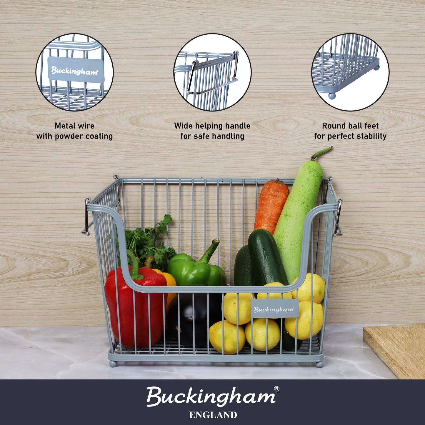 Buckingham Multi Purpose Stackable Storage Rack Large