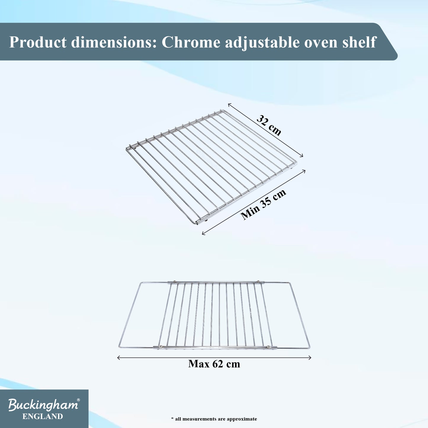 Buckingham Universal Adjustable Grill Shelf
