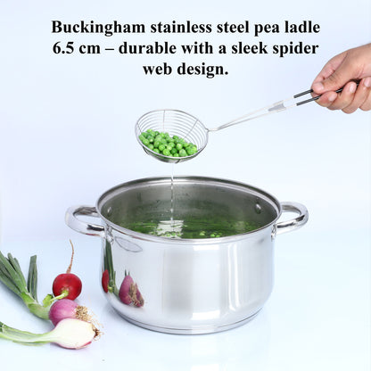 Buckingham Stainless Steel Pea Ladle Skimmer with Silicone Grip