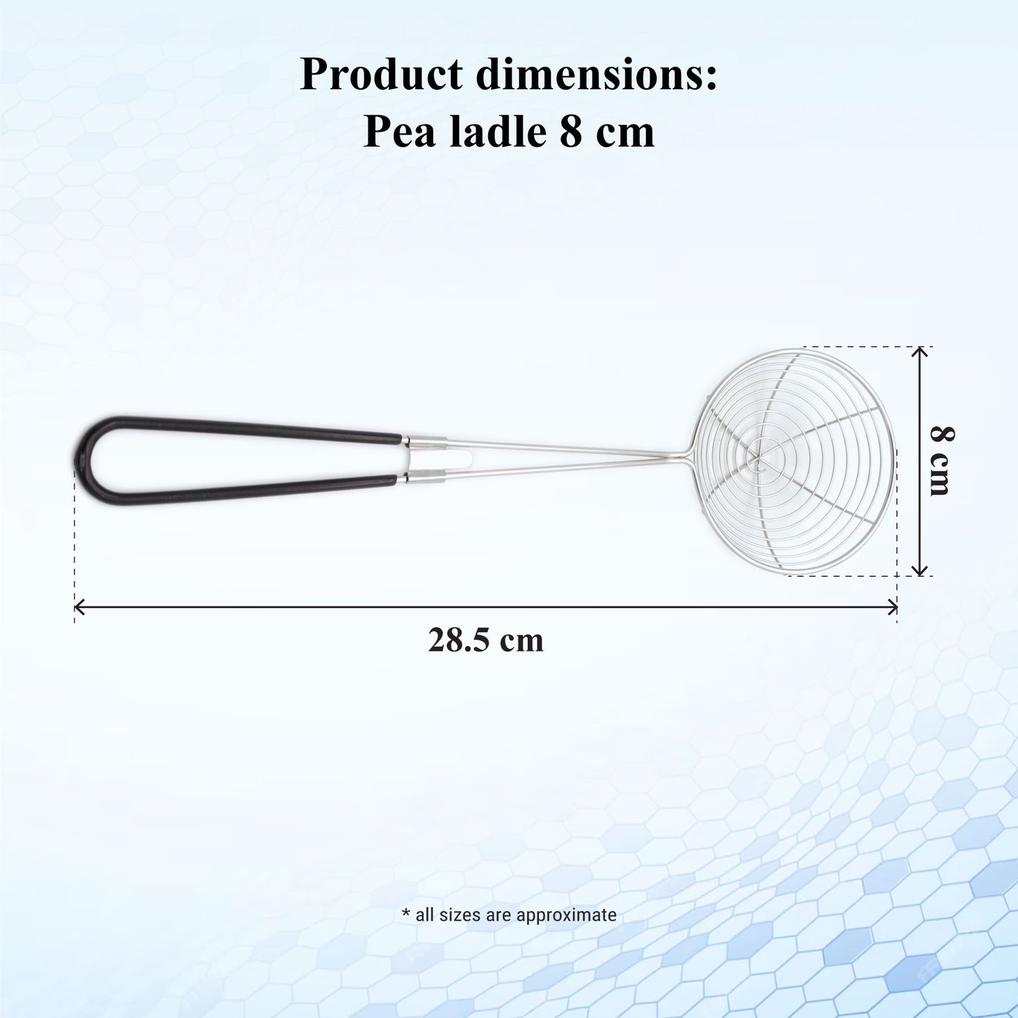 Buckingham Stainless Steel Pea Ladle Skimmer with Silicone Grip