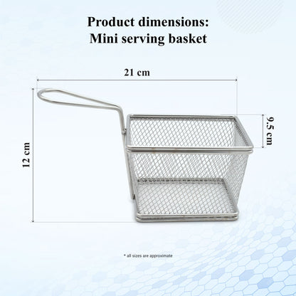 Buckingham Stainless Steel rectangular mini basket for frying