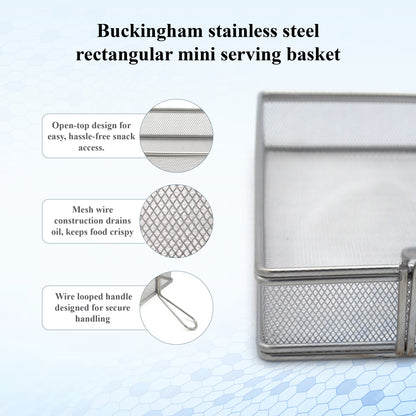 Buckingham Fine Mesh Rectangular Fry Basket