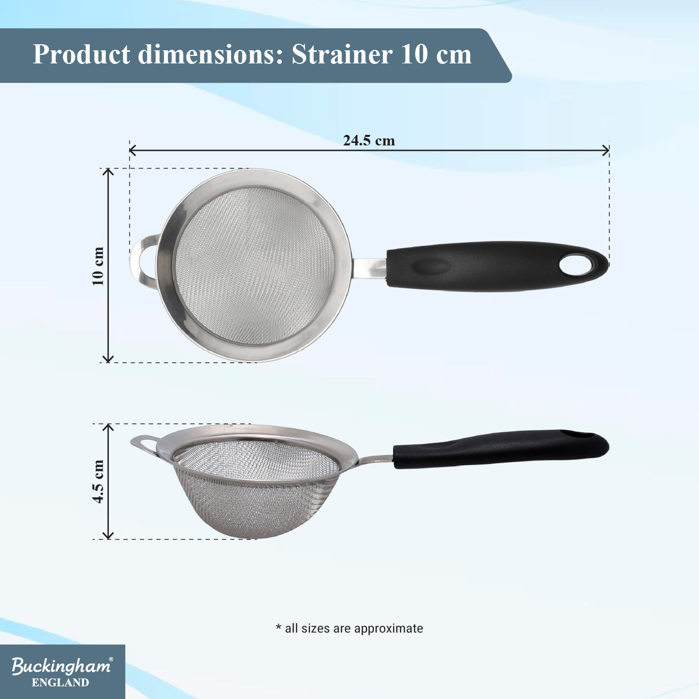 Buckingham  Stainless Steel Fine Mesh Strainer