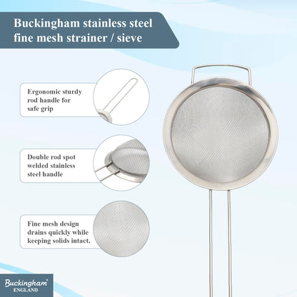 Buckingham Stainless Steel 30 Ultra Fine Mesh Sieve