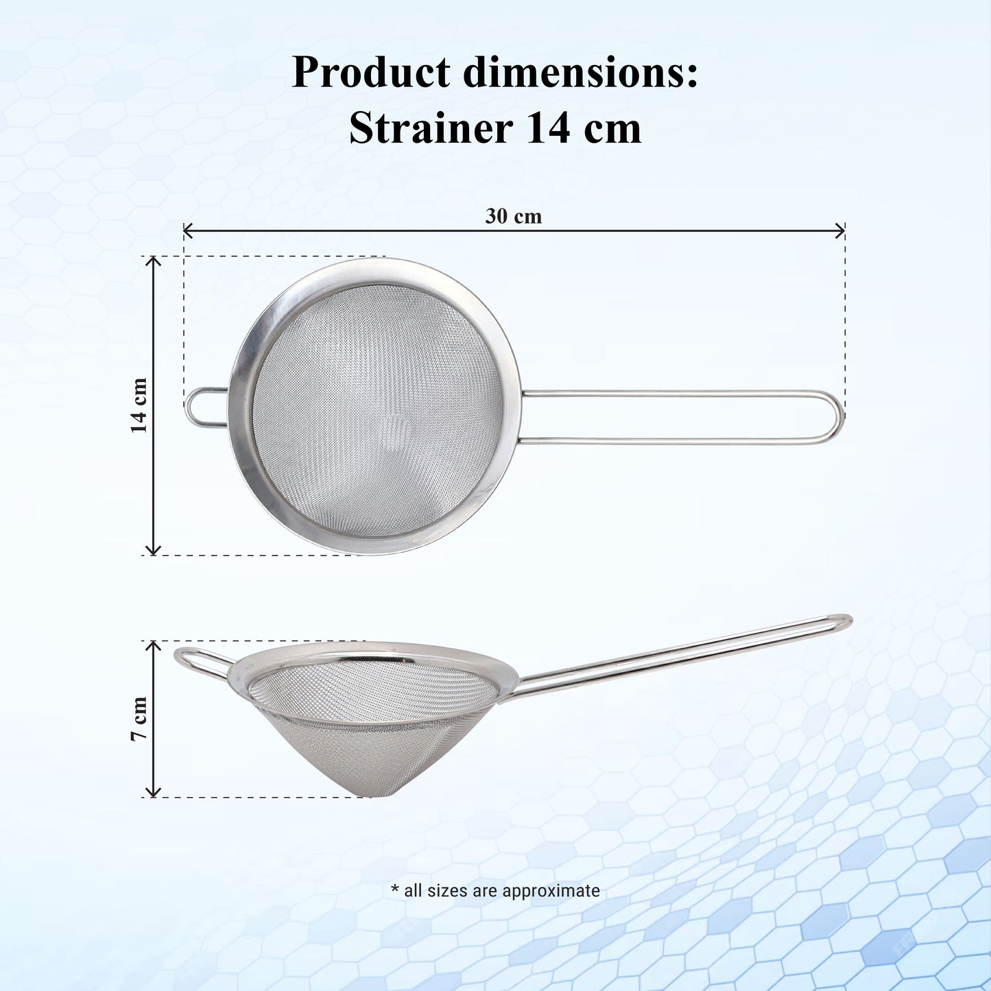 Buckingham Stainless Steel  Conical Fine Mesh Strainer