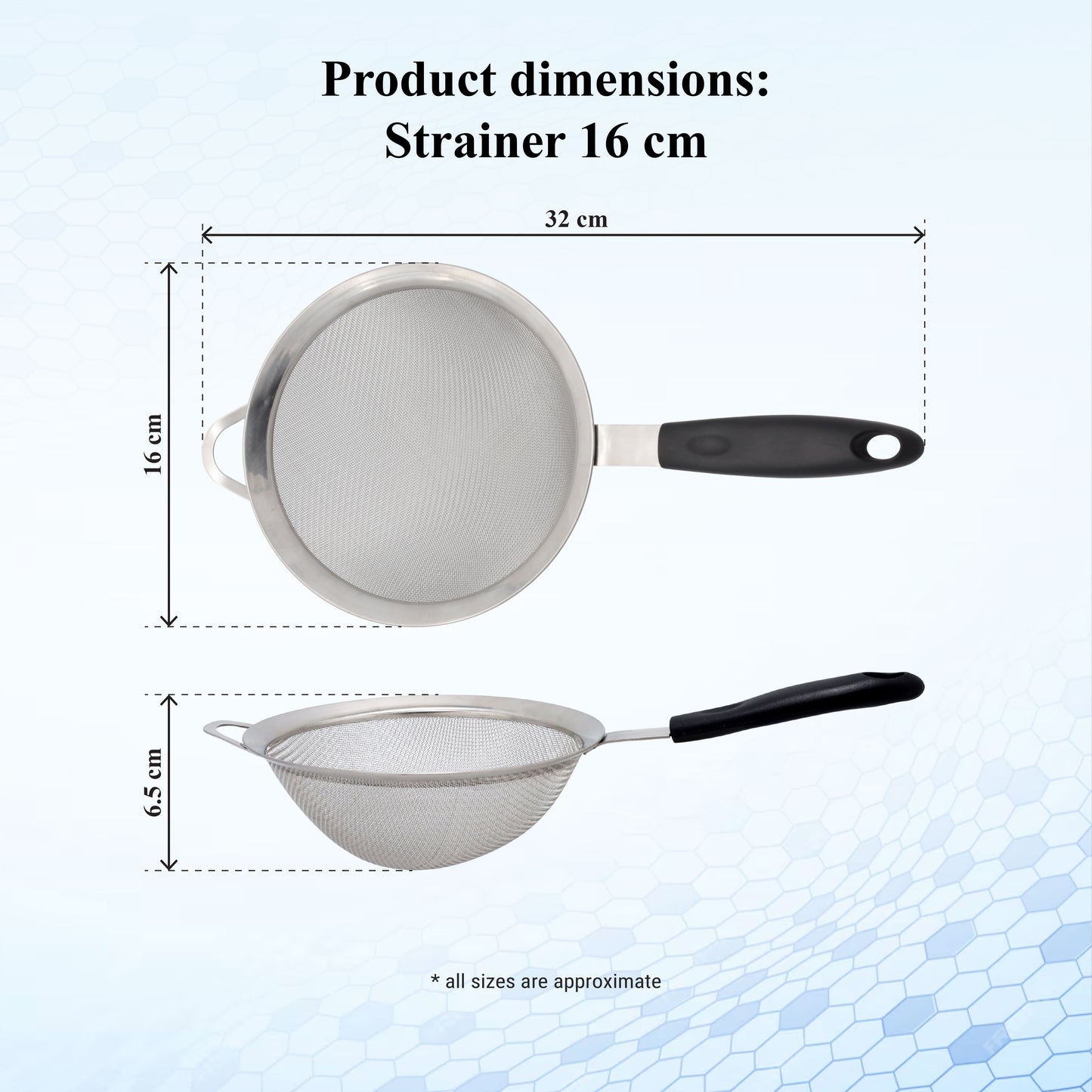 Buckingham Stainless Steel  Conical Fine Mesh Strainer