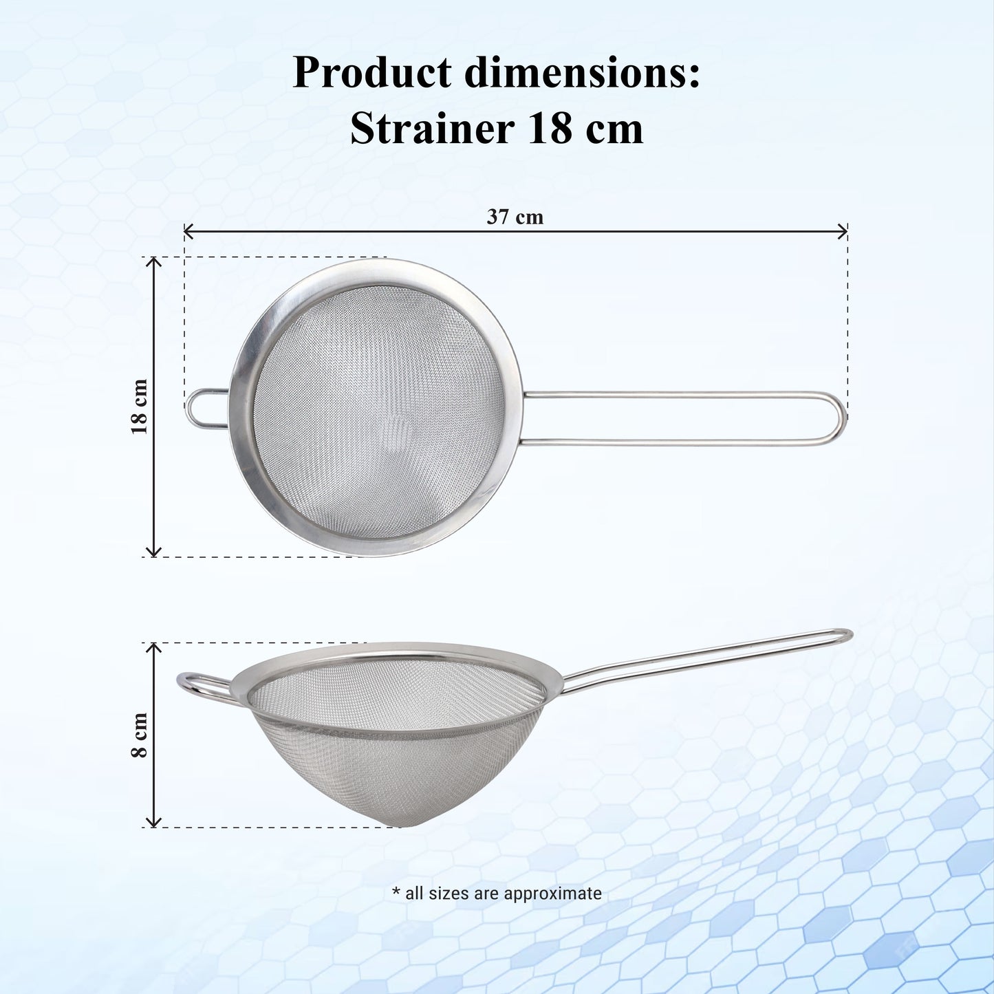 Buckingham Stainless Steel  Conical Fine Mesh Strainer
