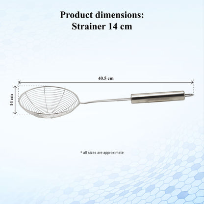 Buckingham Stainless Steel Spider Strainer with Round Handle