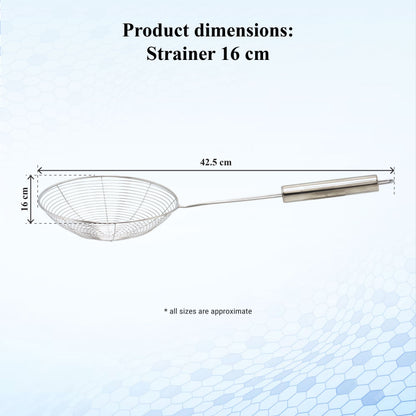 Buckingham Stainless Steel Spider Strainer with Round Handle