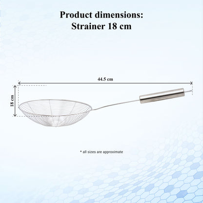 Buckingham Stainless Steel Spider Strainer with Round Handle