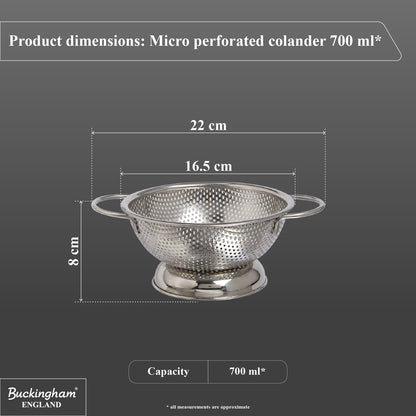 Buckingham Stainless Steel Deep Footed Colander