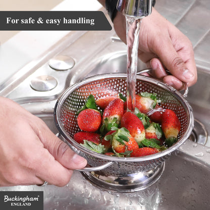 Buckingham Stainless Steel Deep Footed Colander