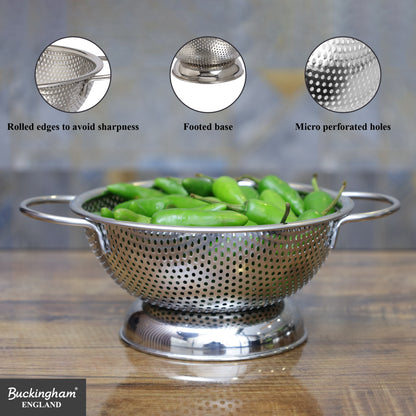 Buckingham Stainless Steel Deep Footed Colander