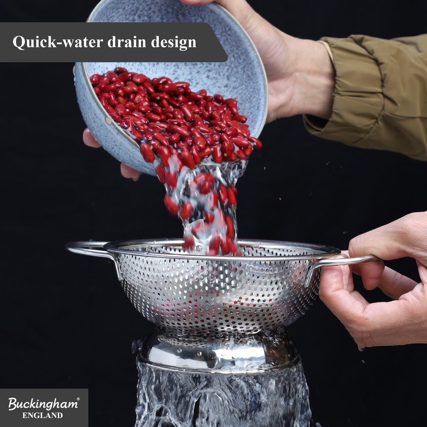 Buckingham Stainless Steel Deep Footed Colander