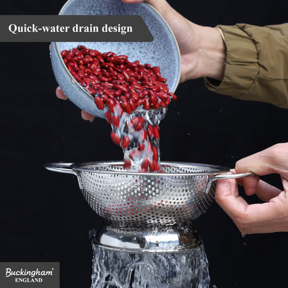 Buckingham Stainless Steel Deep Footed Colander