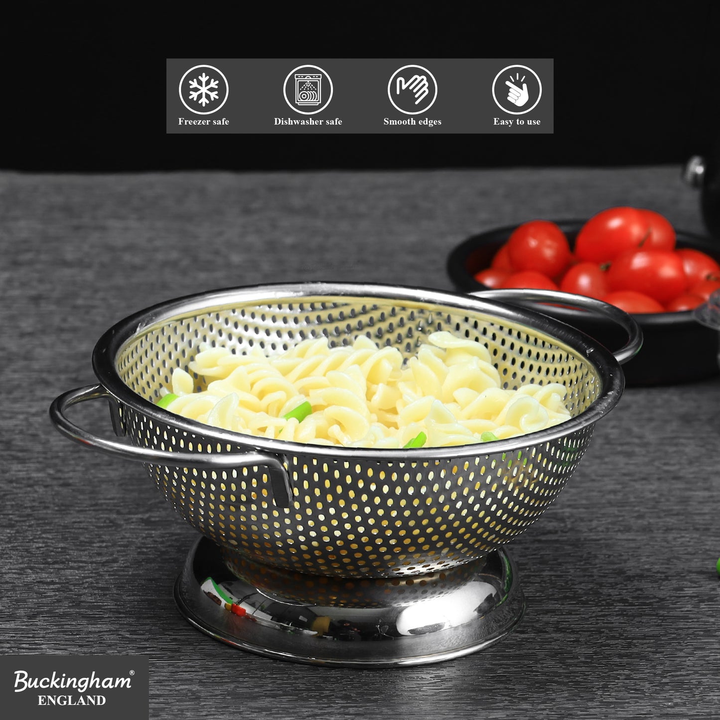 Buckingham Stainless Steel Deep Footed Colander