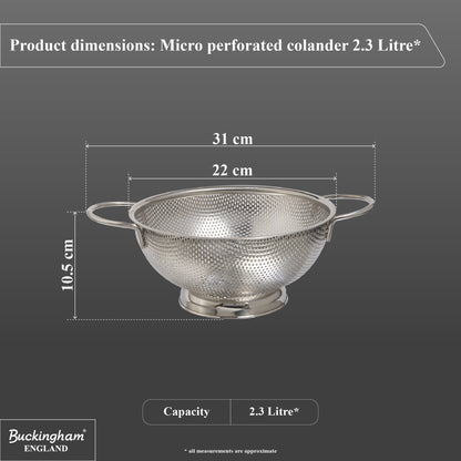 Buckingham Stainless Steel Deep Footed Colander