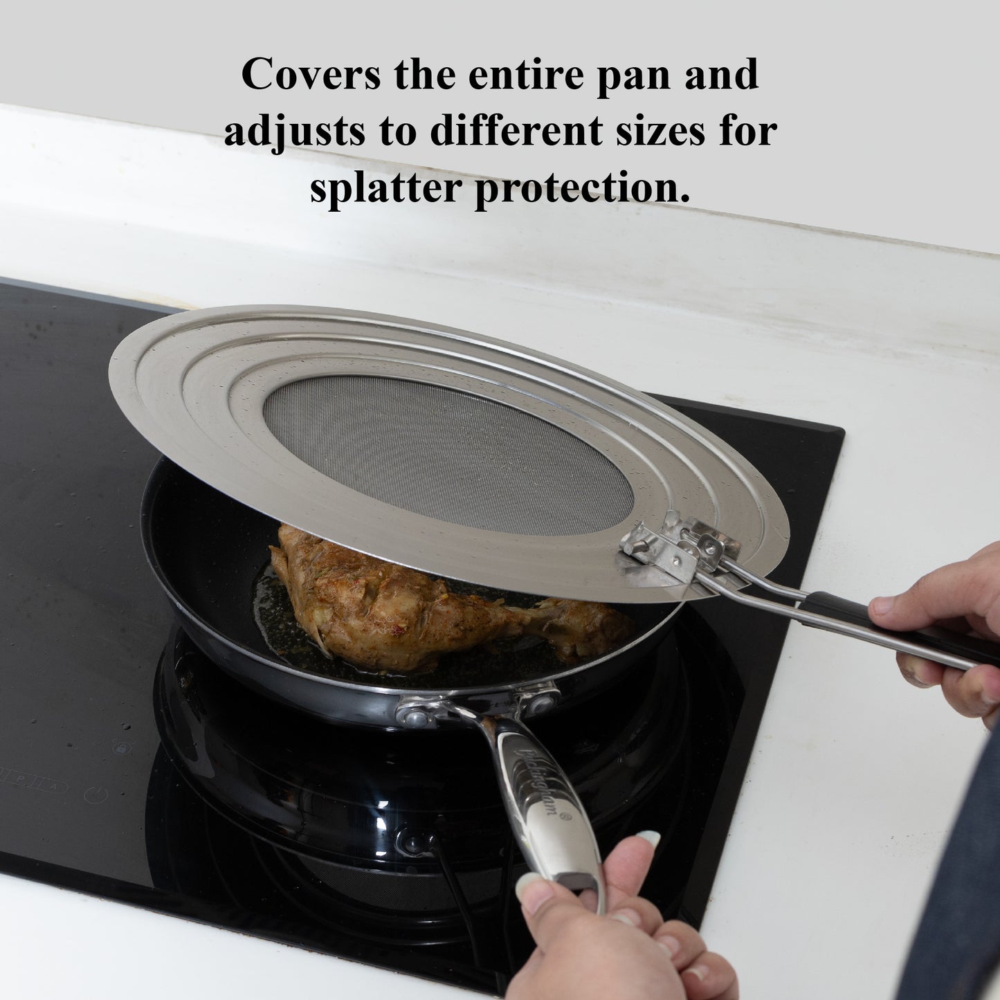 Buckingham Fine Mesh Splatter Screen with Folding Handle