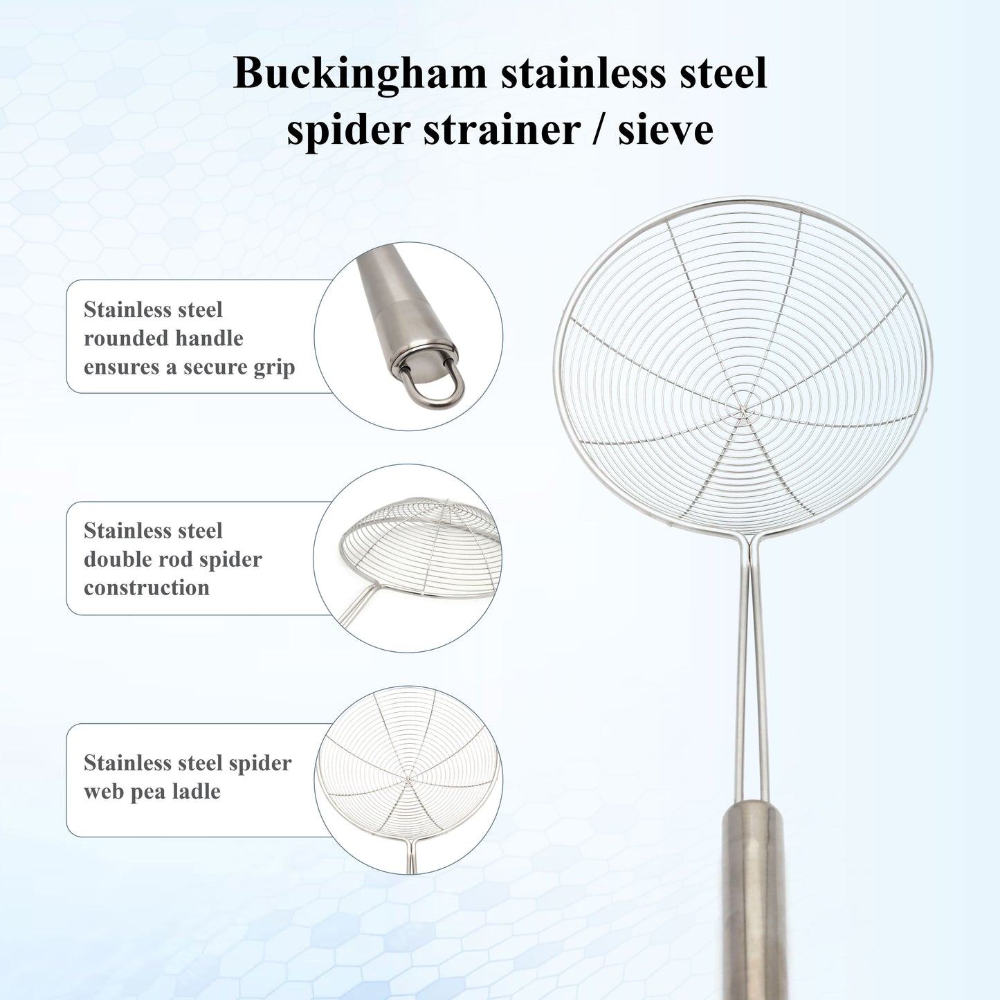 Buckingham Stainless Steel Spider Strainer