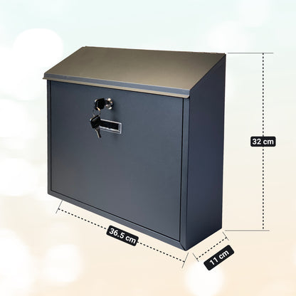 Buckingham Wall Mounted Steel Lockable Mailbox Post Letter Box Large