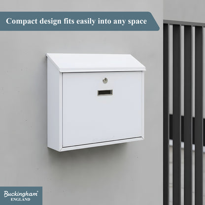 Buckingham Wall Mounted Steel Lockable Mailbox Post Letter Box Large