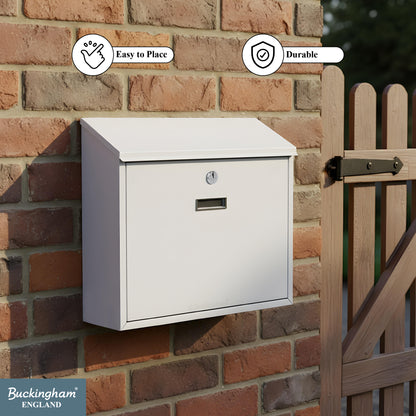Buckingham Wall Mounted Steel Lockable Mailbox Post Letter Box Large