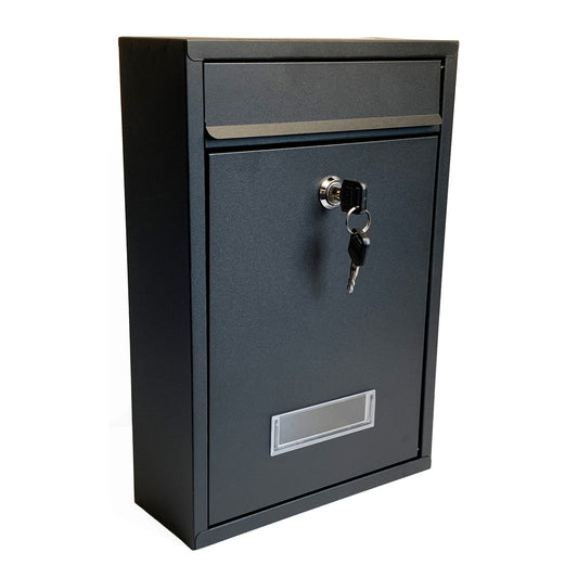Buckingham Wall Mounted Steel Lockable Mail, Post, Letter Box, Weather Resistant