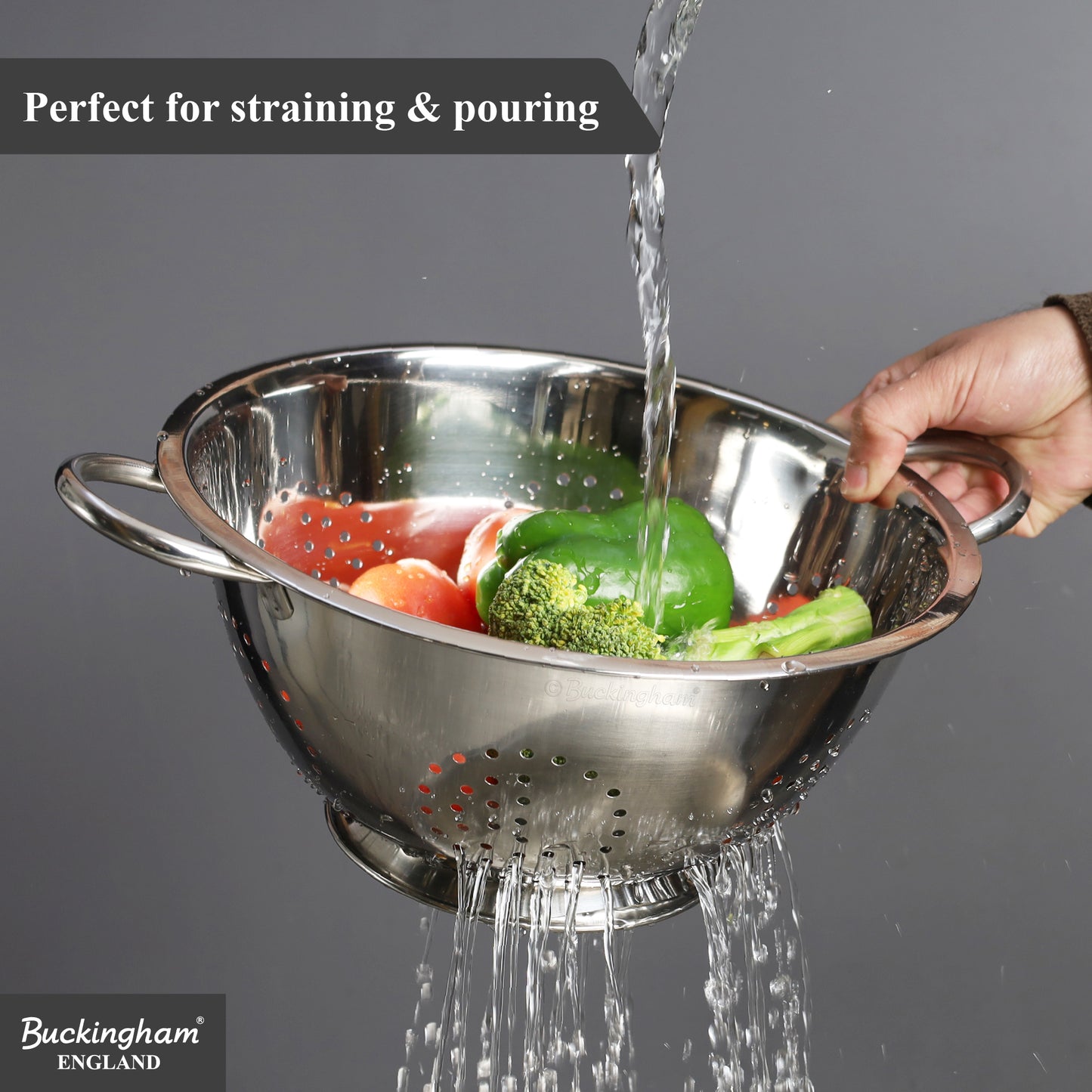 Buckingham Stainless Steel Fine Mesh Deep Colander