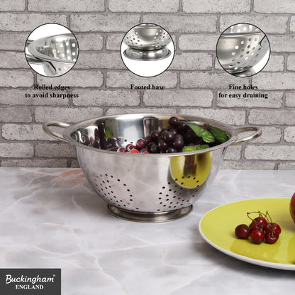 Buckingham Stainless Steel Fine Mesh Deep Colander