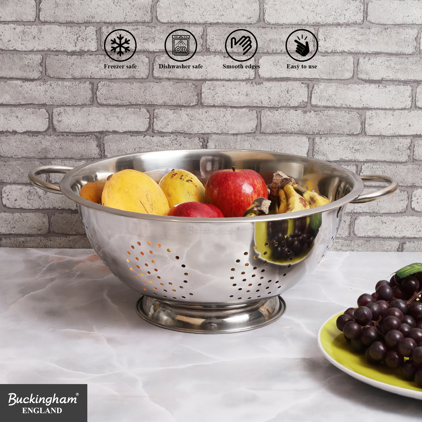 Buckingham Stainless Steel Fine Mesh Deep Colander