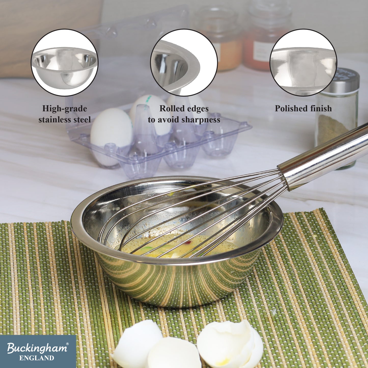 Buckingham Stainless Steel Deep Mixing Bowl