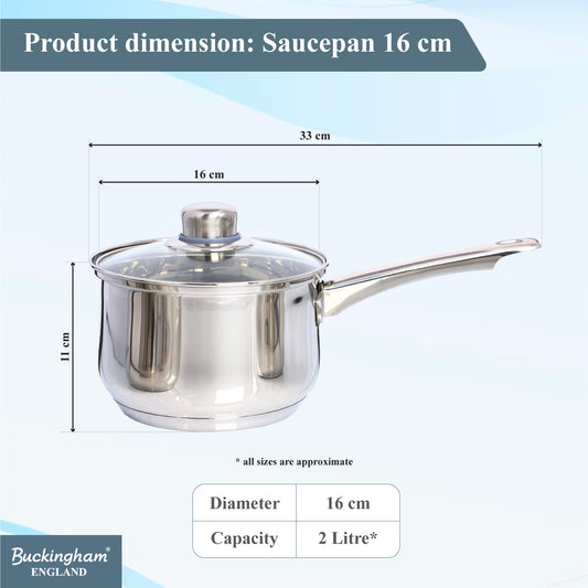 Buckingham Premium Stainless Steel Sauce Pan