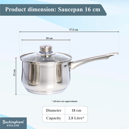 Buckingham Premium Stainless Steel Sauce Pan