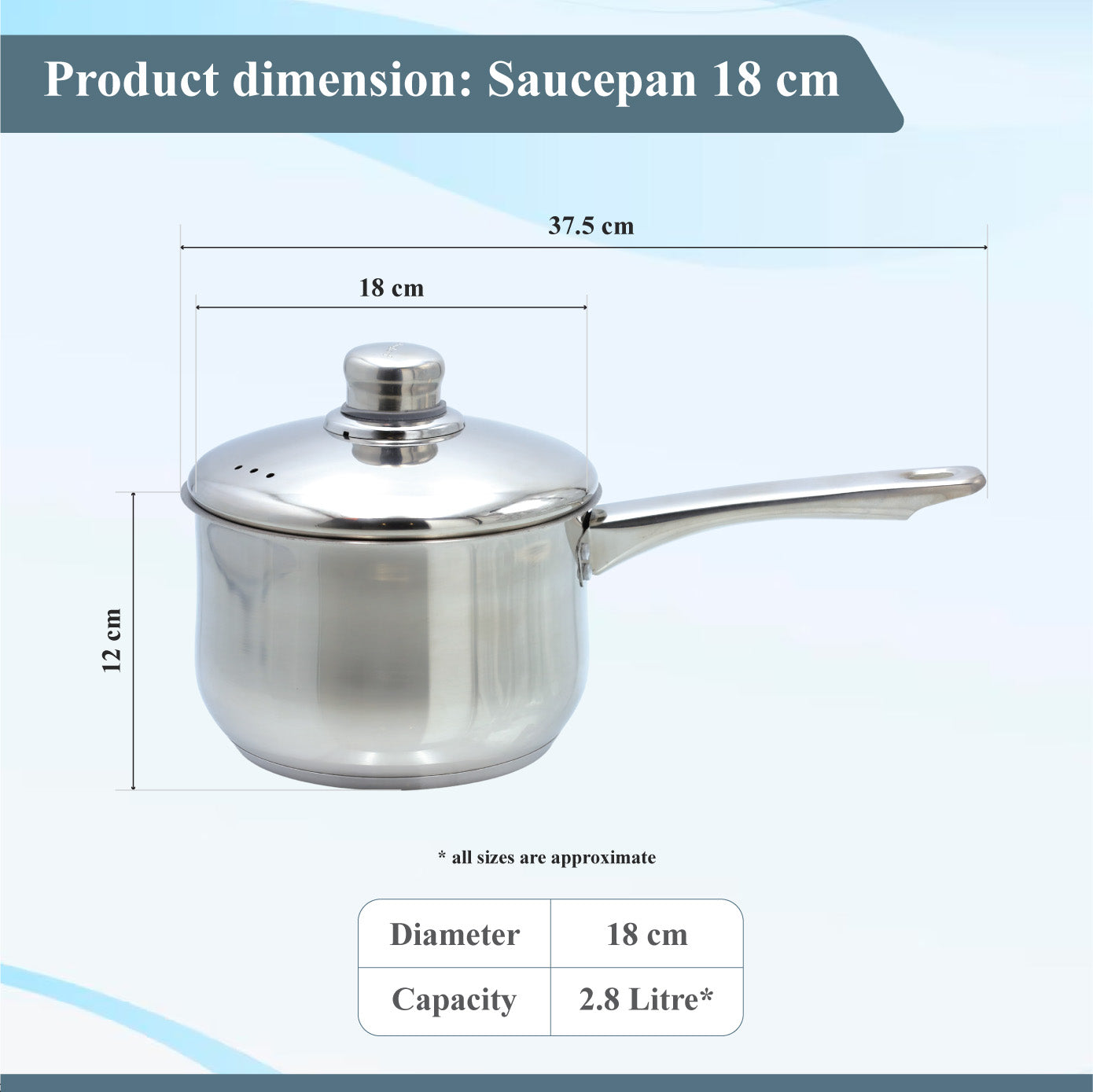 Buckingham Premium Stainless Steel Saucepan