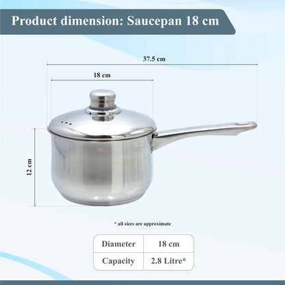 Buckingham Premium Stainless Steel Saucepan