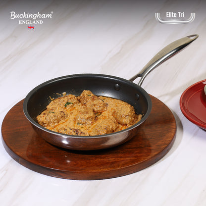 Buckingham Elite Tri-ply 18/8 Stainless Steel Frying Pan (ILAG ultimate non-stick coating)