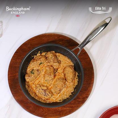 Buckingham Elite Tri-ply 18/8 Stainless Steel Frying Pan (ILAG ultimate non-stick coating)