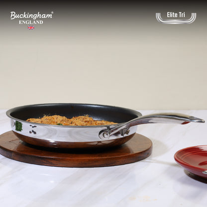 Buckingham Elite Tri-ply 18/8 Stainless Steel Frying Pan (ILAG ultimate non-stick coating)
