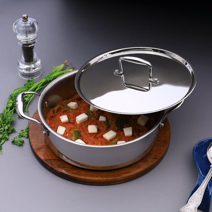 Buckingham Elite Tri-ply 18/8 Stainless Steel Sauteuse pan