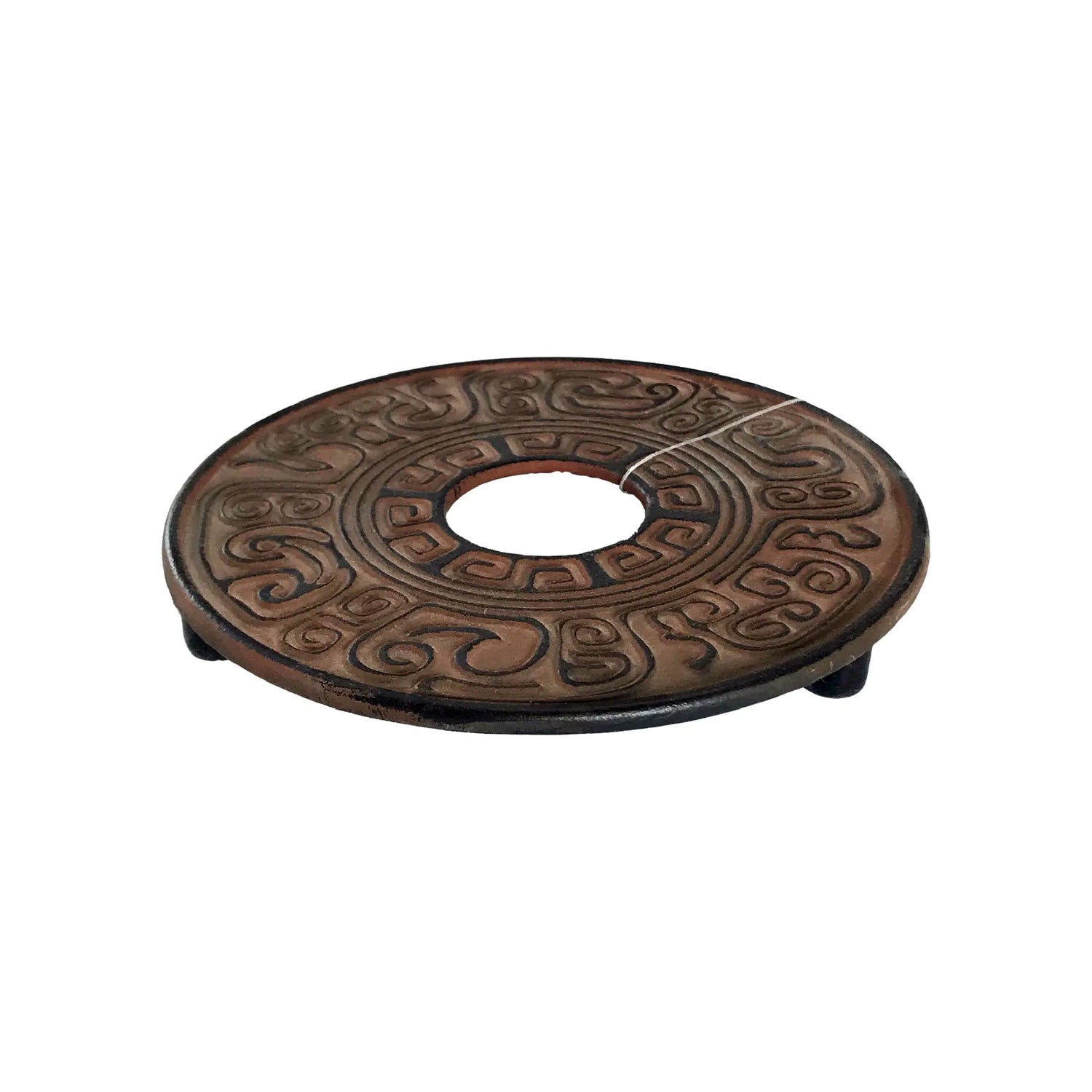 Buckingham Japanese Style Cast Iron Trivet Hot Plate Pot Stand Worktop Protector, 14 cm, Brown, Aztec Buckingham