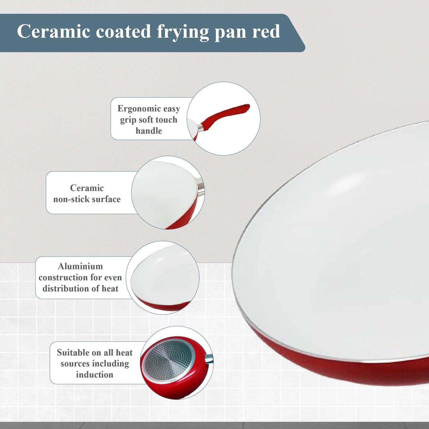 Buckingham Induction Ceramic Frying Pan 28 cm