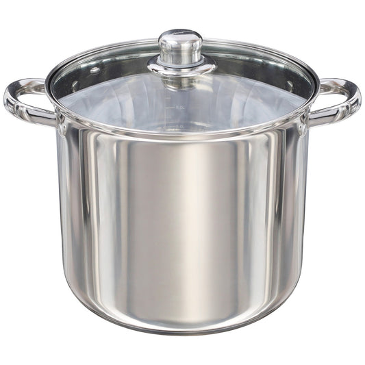 Stainless Steel Stock Pot with Glass Lid