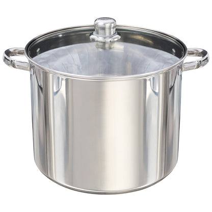 Stainless Steel Stock Pot with Glass Lid