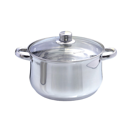 Buckingham Stainless Steel Casserole Pan with Tempered Glass Lid