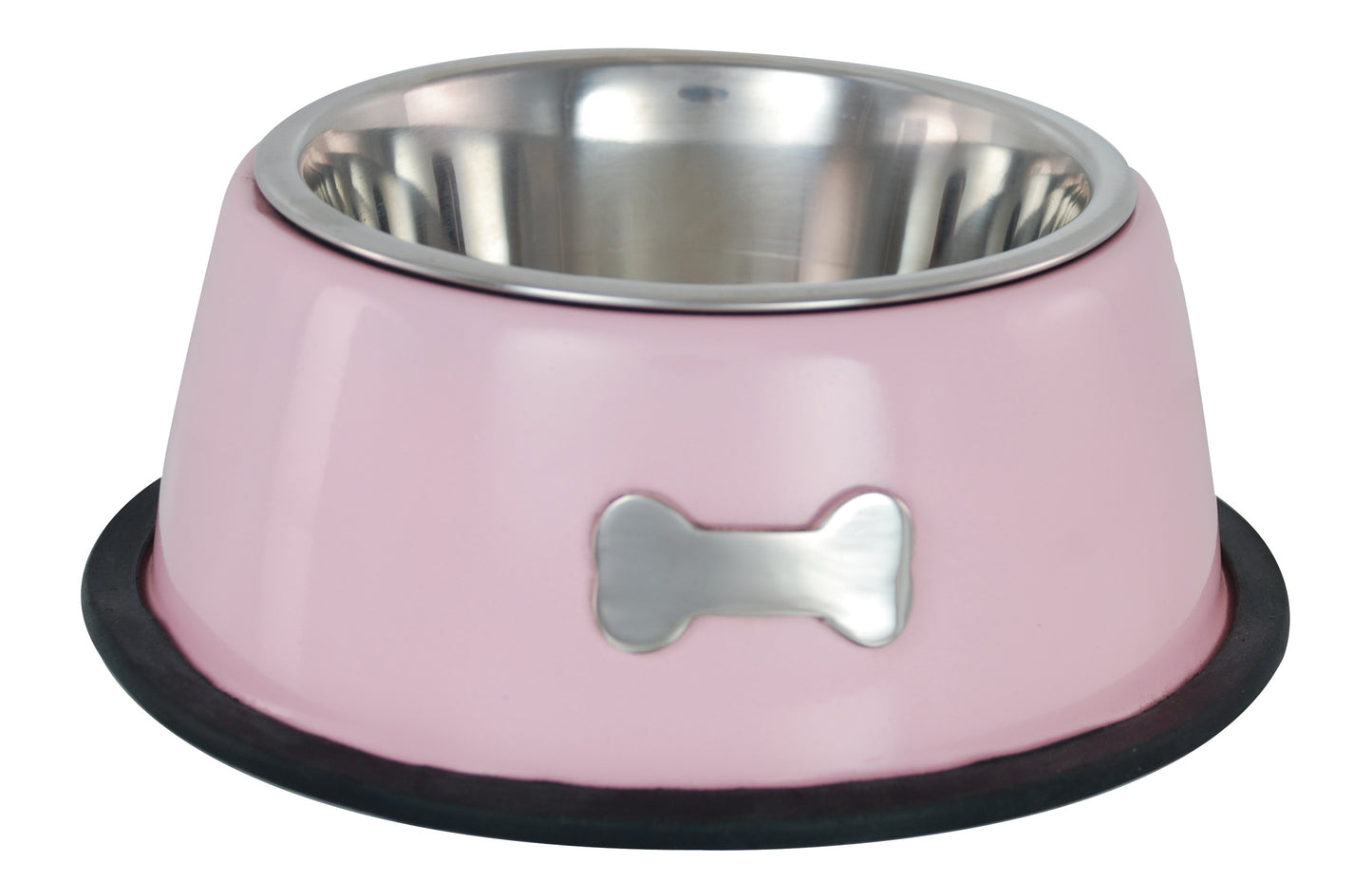 Buckingham Stainless Steel Dog Bowl Pet Puppy Feeder Bowls Food Water Dish Bowl, Pink